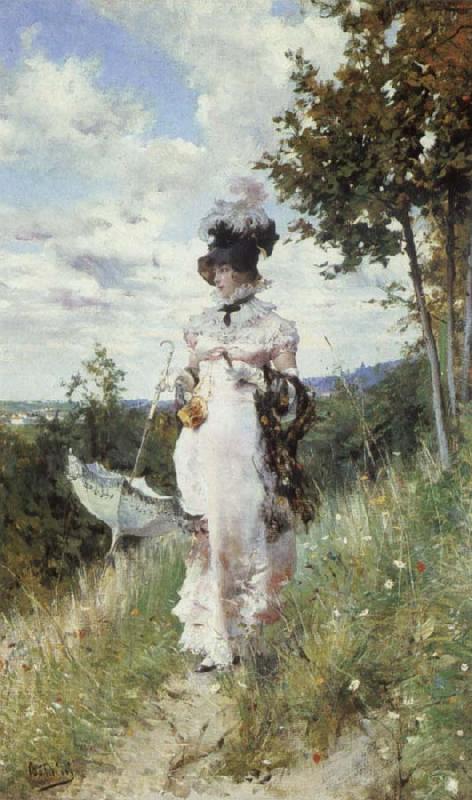 Giovanni Boldini Afternoon Stroll oil painting picture